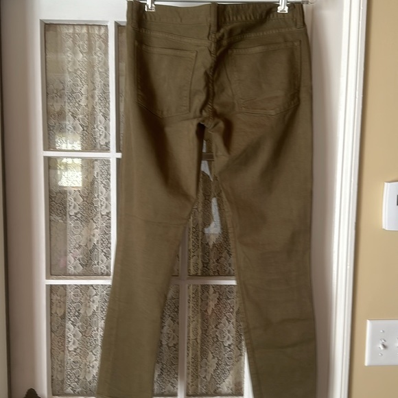 J Crew army green olive toothpick skinny jeans.  Size 30 T - Picture 2 of 3